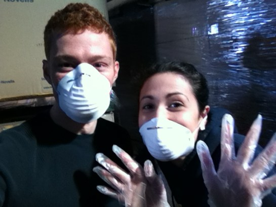 Teresa and I with Masks!